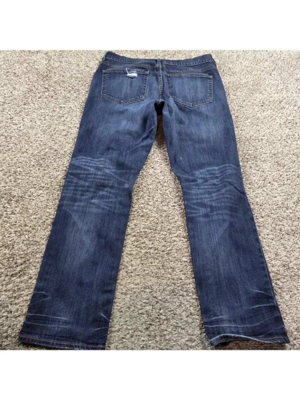 Urban Pipeline Jeans Mens 34x30 Blue Slim Fit Dark Wash Distressed Denim